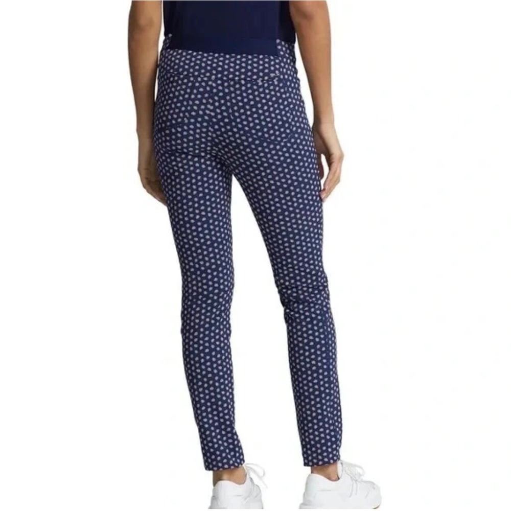 RLX Ralph Lauren Women Eagle Stretch Slim Floral Print Navy Golf Pants Size 2 - Picture 2 of 8